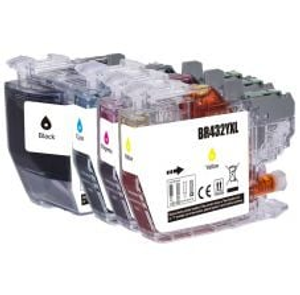 Brother LC432XL Compatible Ink Cartridge 4 Colour Value Pack - Black, Cyan, Magenta, Yellow