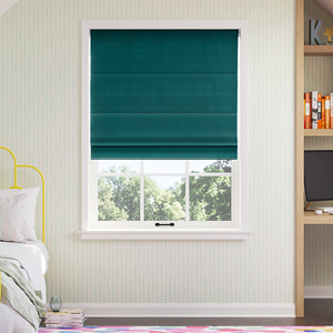 Ultra Luxe Velvet, Deep Teal - Roman Blind