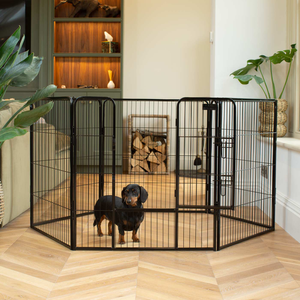 Puppy Play Pen & Crate Extension in Black by Lords & Labradors