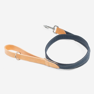 Essentials Twill Dog Lead in Denim by Lords & Labradors