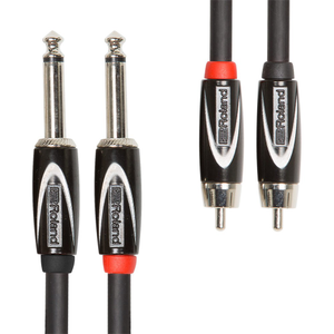 Roland RCC-3-2R28 2RCA to 1/4" 2TS (3ft) Cable