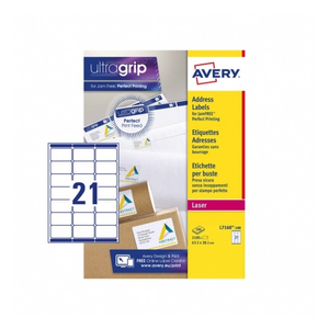 Address Labels 63.5 x 38.1 mm, Laser, white