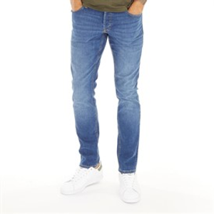 JACK & JONES Mens Glenn SQ 327 Slim Fit Jeans Blue