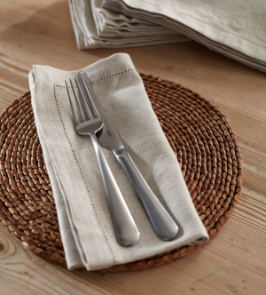 Natural Cotton Linen Napkins - Set of 4