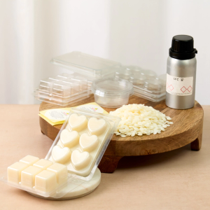 Wax Melt Making Kit - Clean Cotton Fragrance with Light Blue Dye Chip