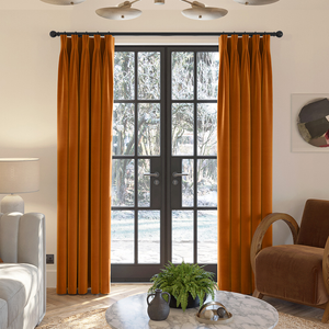 Ultra Luxe Velvet, Rust - Made to Measure Curtains