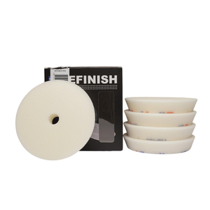 Box of 5 White Orbital Finishing Pads 150mm