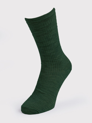 Forest Green Soft Top Wool Rich Socks