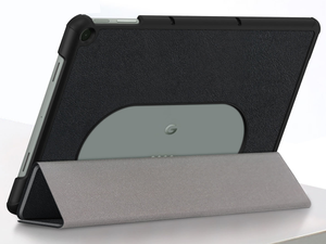Premium Slim Synthetic Leather Flip Case with Stand for Google Pixel Tablet - Black