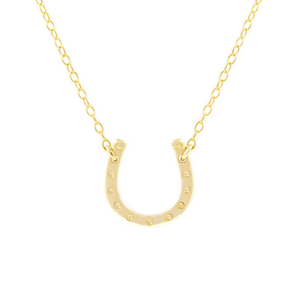 Lucky Horseshoe Necklace - Gold