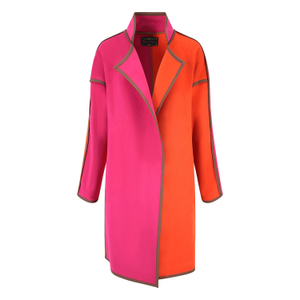 Pink Orange Oversized Cashmere Mix Space Coat (S)