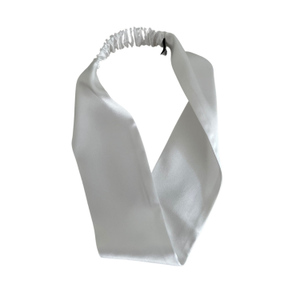 Silk Wide Headband - White (S)