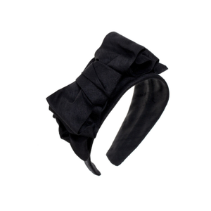 Catch Me - Black Silk Bow Headband