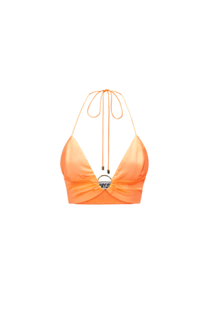 Ibiza Peach Satin Bralette (L)
