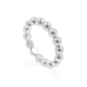 Silver Bubble Ball Ring (P (UK))