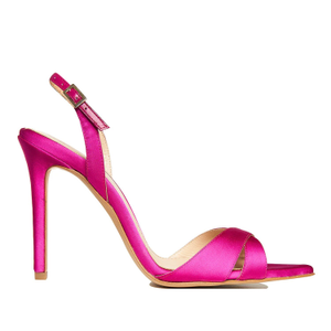 Thea Plum Satin Sandals (6 UK)
