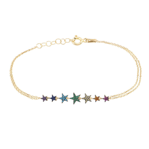 Gold Multicolour Star Bracelet