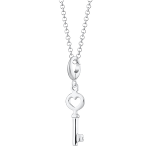 Sterling Silver Key Charm Necklace