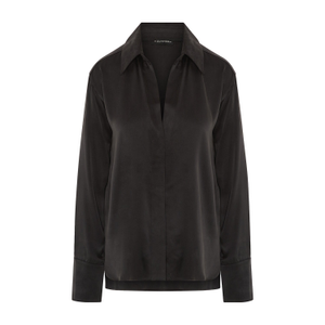 Ava Sandwash Silk Shirt - Black (L)