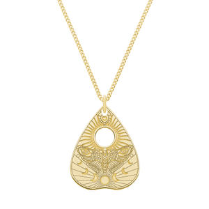 Small Solid Gold Moth Planchette