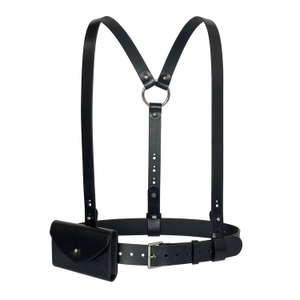 Black Slim Envelope Harness Bag (S)