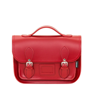 Leather Midi Satchel - Red (one size)