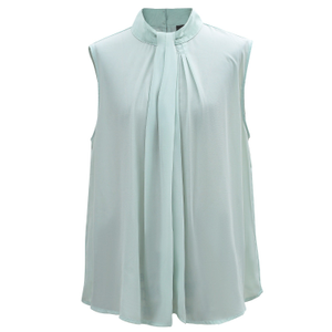 Draped Sleeveless Top- Light Mint (M)
