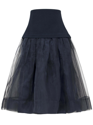 Black Swan Organza A-Line Midi Skirt (L)