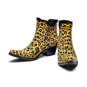 Leopard Spot Ankle Cowboy Boot Wellies (4 UK)