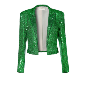 Shannon Shamrock Green Short Sequin Blazer (L)