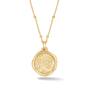 Tree Of Life Talisman Necklace In Yellow Gold Vermeil (18")