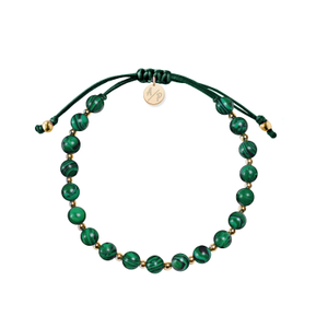 Men's Malachite Bracelet - Gold Filled (one size)