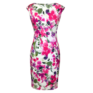 Pippa Shift Dress In Fuchsia Floral Print (M/L)