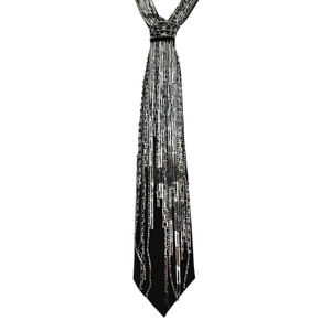 The Antique Silver Fringe Classic Necktie