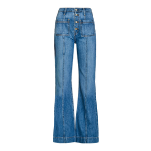 High Rise Patch Pocket Jeans In Laguna Beach (30")