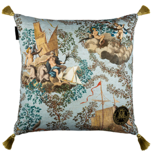 Journey To Eden Linen Square Cushion By Mindthegap