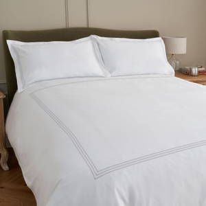 Cotton Collection Sateen Triple Row Cord Duvet Cover,