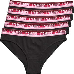L'amore Couture Womens Dreams Five Pack Briefs Black