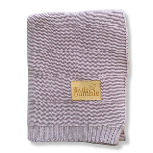 Luxury Knitted Blanket - Parma Violet