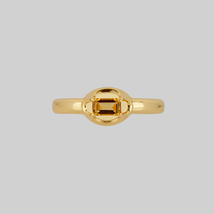 ELIZABETH. Citrine Tudor Ring - Gold
