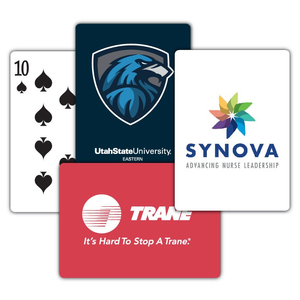 Solid  Back Poker Size Playing  Cards