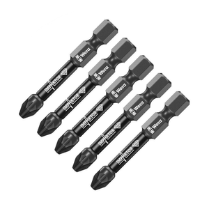 5 x WERA IMPAKTOR 50mm Pozi 2 (PZ2) Diamond Impact Driver Rated Screwdriver Bits 057661