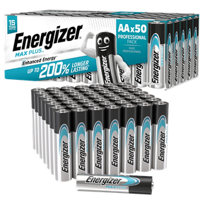 Energizer Batteries Max Plus AA LR6 Alkaline 1.5 V Pack of 50