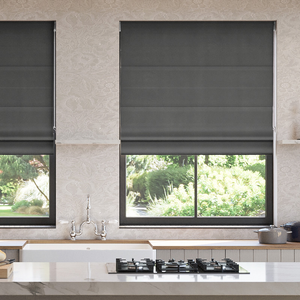 Ultra Luxe Velvet, Dark Grey - Roman Blind