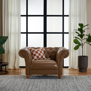 Montgomery Armchair in Camel Leather