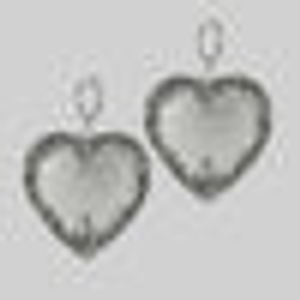 PORTRAIT. Ornate Heart Hoop Earrings - Silver