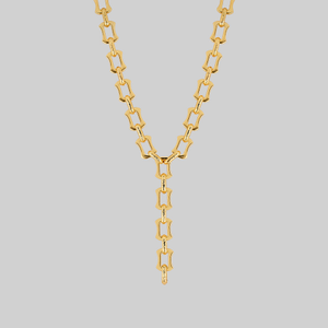 VANQUISH. Chunky Lariat Chain - Gold