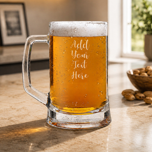 Add Your Own Message Glass Beer Mug