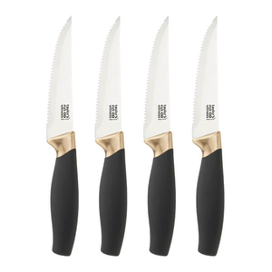 Taylor's Eye Witness Brooklyn Brass 4 Piece Steak Knife Set