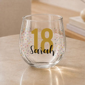 Sprinkles Coloured Stemless Wine Glass